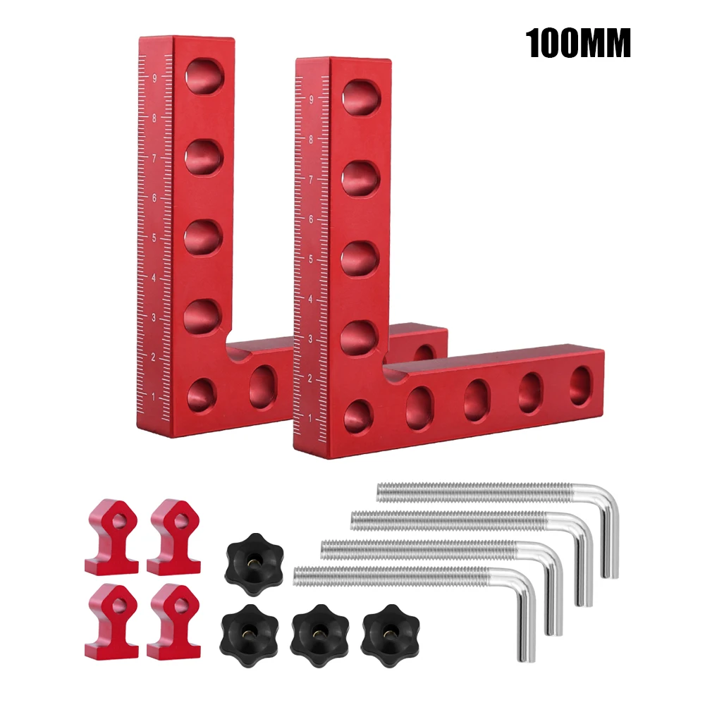 Imagem -02 - Grampos para Carpintaria 90 Graus Metal Alumínio Quadrado Fixo Ângulo Direito Posicionamento Clip Régua Ferramenta de Mão