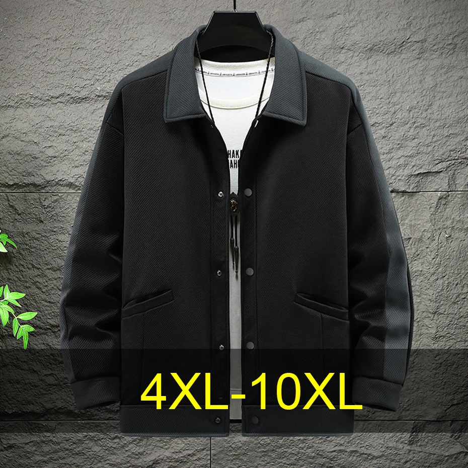 

Vintage Cargo Jacket Men 10XL 12XL Plus Size Jackets Spring Autumn Patchwork Jackets Fashion Coat Male Big Size 12XL