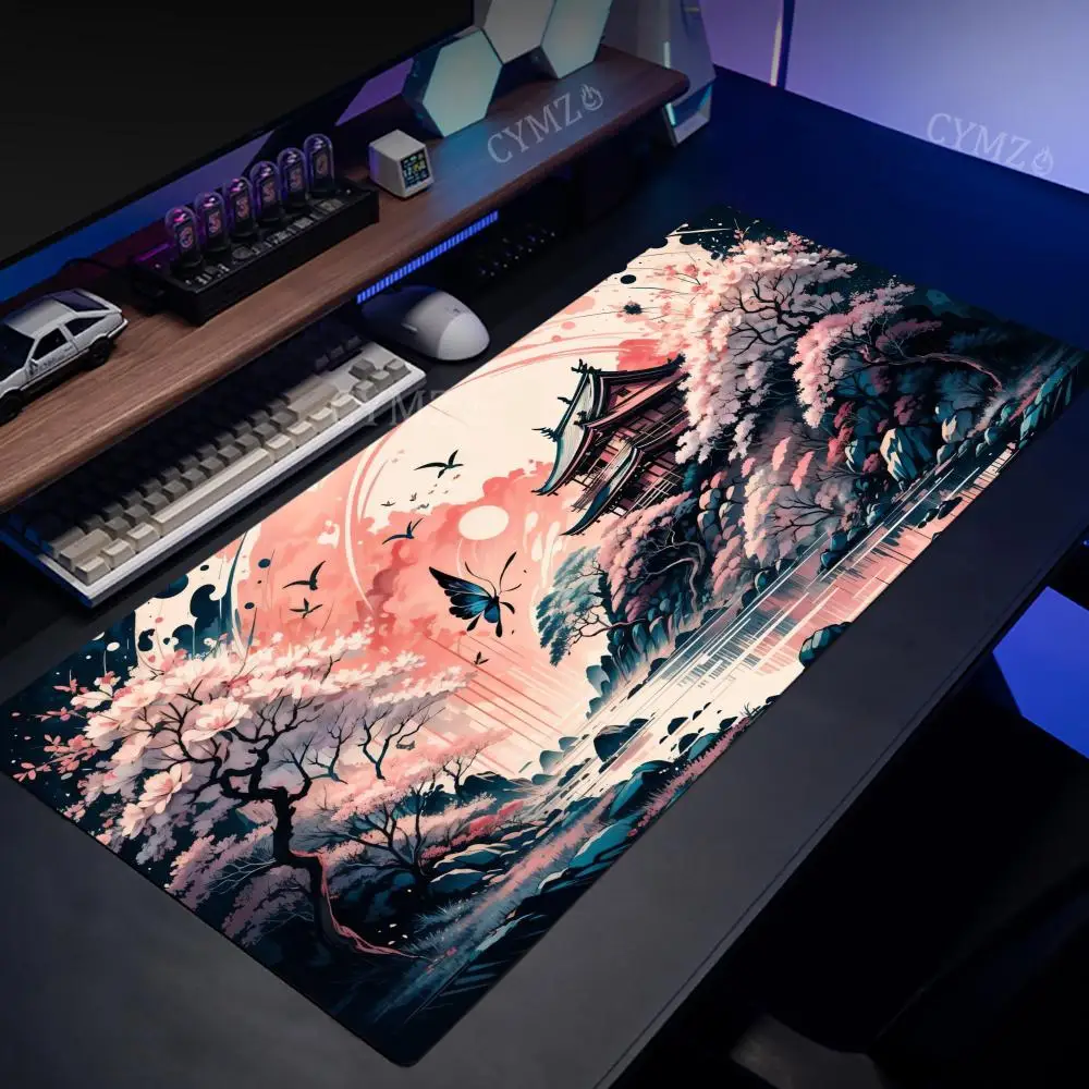 

Японский эстетический фэнтезийный пейзажный дизайн, коврик для мыши, настольный коврик, офисный коврик, аксессуары для ПК, расширенный коврик, игровые коврики, коврики для мыши