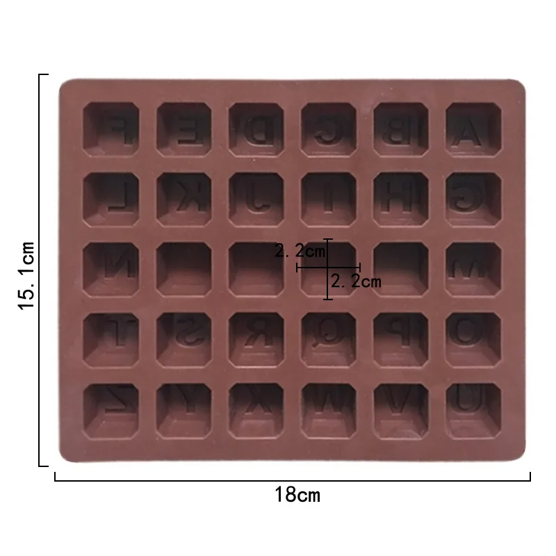 26 Alphabet Cake Decor Fondant Mold Ice Cube Making Mold Letters Silicone Mold DIY Chocolate Cookies Pastry Desserts Baking Tool view 5