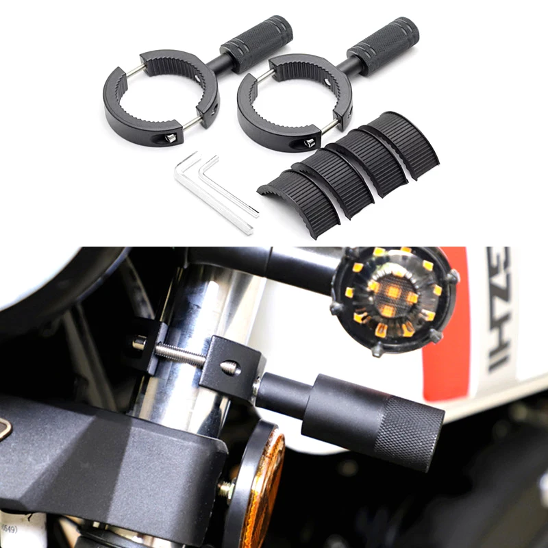 1Set Adjustable Motorcycle Headlight Holder Motorcycle Fog Light Bracket Universal Headlight Spotlight Mount Bracket