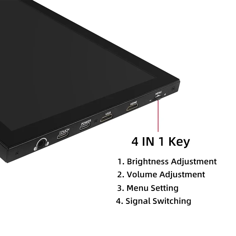 10.1 pollici 1280x800 touch screen IPS display staffa in pelle opzionale per PC Raspberry Pi orange Pi 5 plus monitor per console di gioco