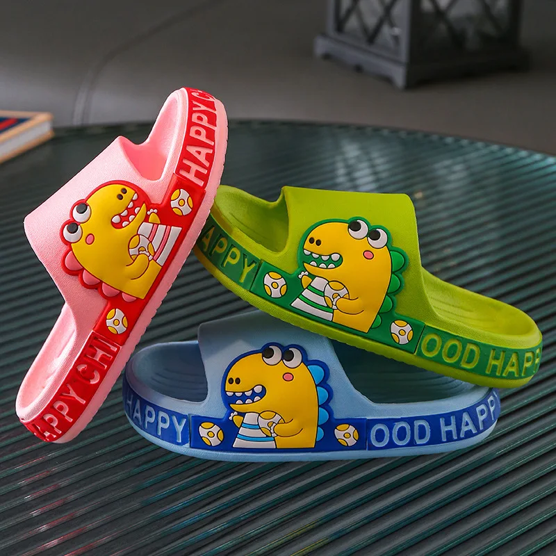 

New Summer Kids Home Shoes Children Cute Cartoon Soft sole Slippers Boys Girls Non-slip Flip Flops Bathroom Baby Outdoor Sandals