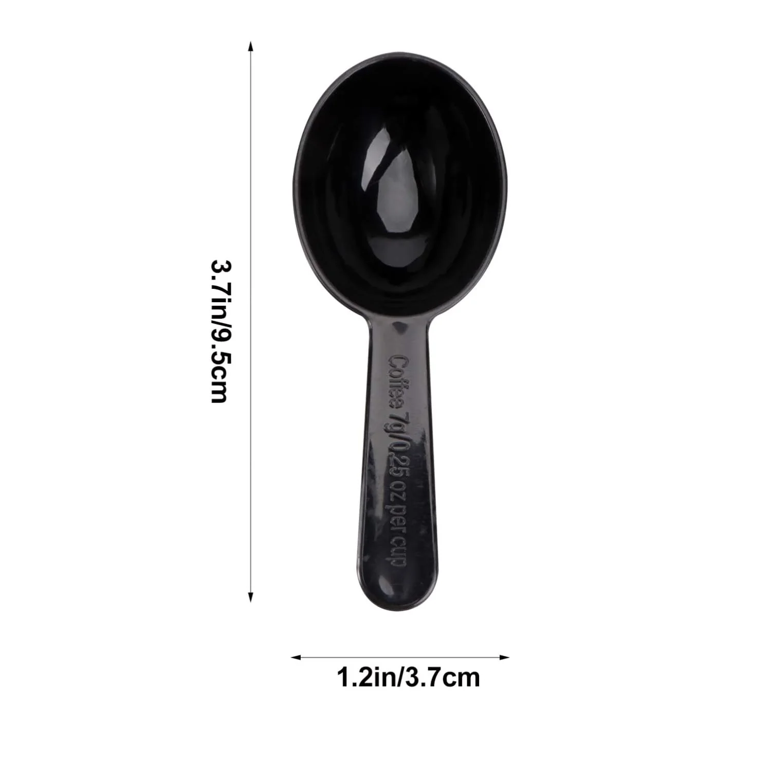 12Pcs Plastic Coffee Measuring Spoons Short Handle Scoops for Tea Sugar Cereal Milk Powder Spices Black 7g