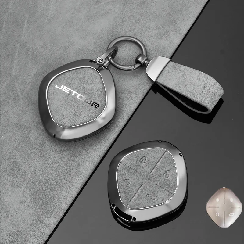 

For Chery DASHING X-1 Plus DTC Jetour 2022 2023 Zinc Alloy Car Remote Key Case Full Cover Holder Shell Auto Keychain Accessories