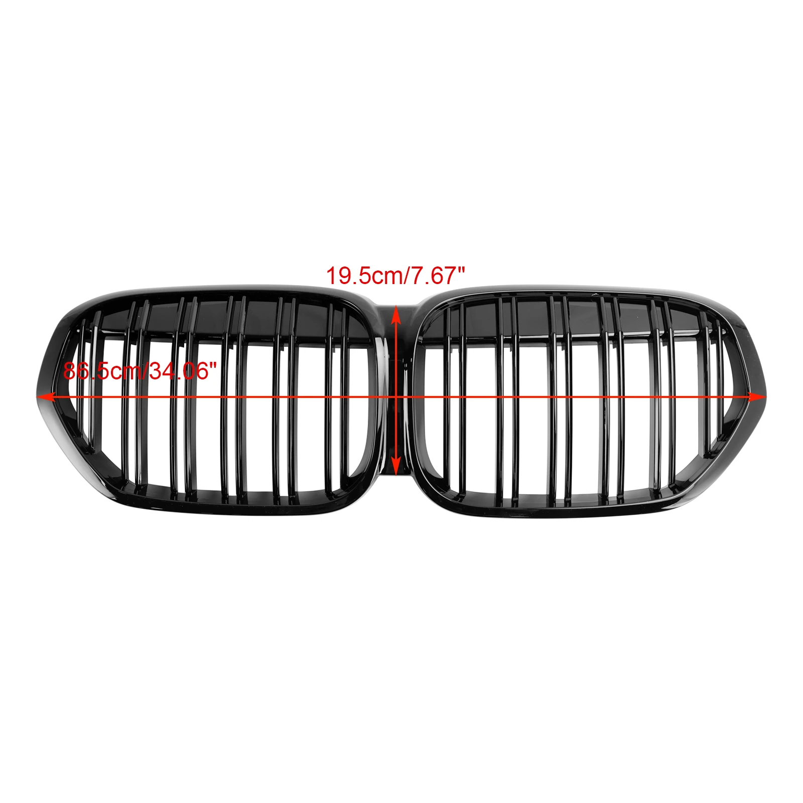 Artudatech GLOSS สีดําด้านหน้ากระจังหน้าย่าง Fit สําหรับ BMW X1 F48 F49 2019-2021 Dual Slat