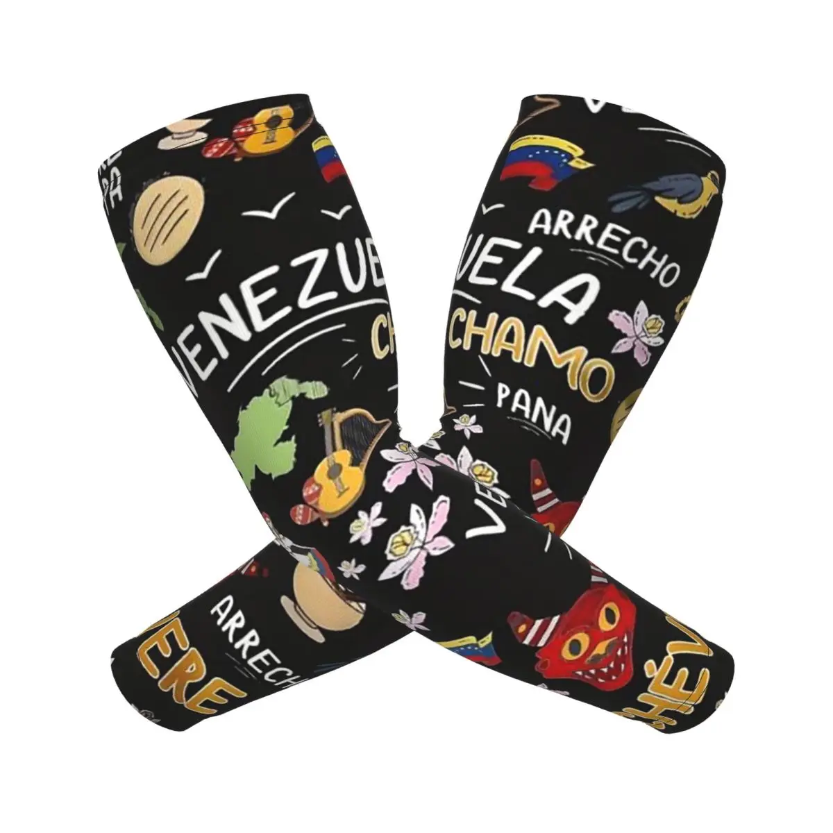 アレパス ベネズエラ アームスリーブ メンズ レディース 日焼け止め UVカット タトゥーカバー スポーツ冷却 サイクリング