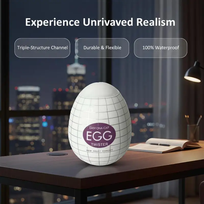 1Pcs For Men's Body Relaxation And Comfort Soft Silicone Pocket-Sized Intimate Care Device Egg-Shaped Male Personal Massager view 2