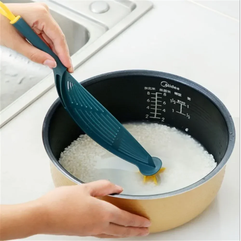 Pot Strainer plastic Crescent Pan Strainer with Handle for Water Filters Rice Fruit Vegetable Pasta Colander Kitchen Gadgets