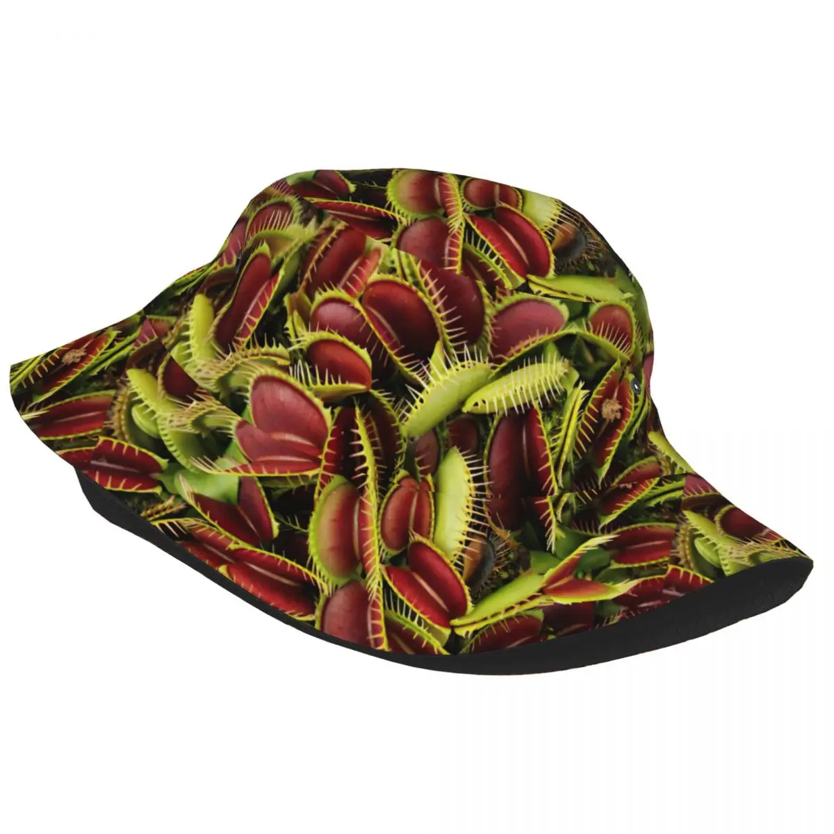 Bucket Hat Fisherman Cap For Women Men Gorras Summer Carnivorous Plant Print