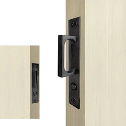 YOUTHUA Pocket Door Edge Pull with Push Automatic Sliding Door Pull Hardware Gold Flush Hidden Handle