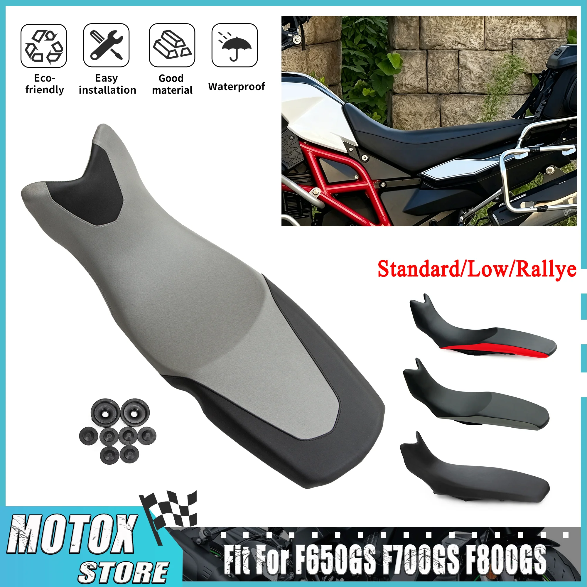 Sedile Completo Comodo per BMW F650GS F700GS F800GS F650 F700 F800 GS 2008-2018, Cuscino Sella Anteriore e Posteriore