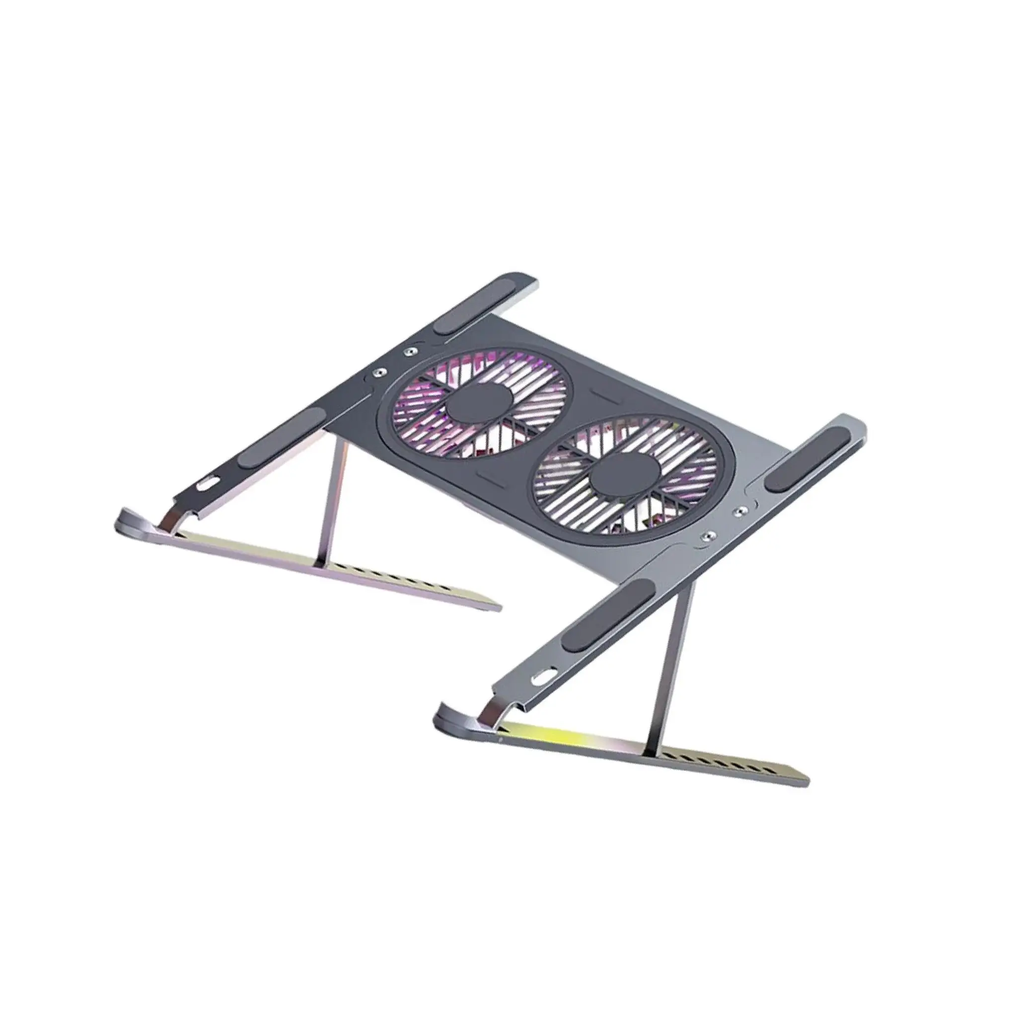Laptop Stand with Twin Turbo Cooling Fans Lightweight for 14-17inch Laptops Silver
