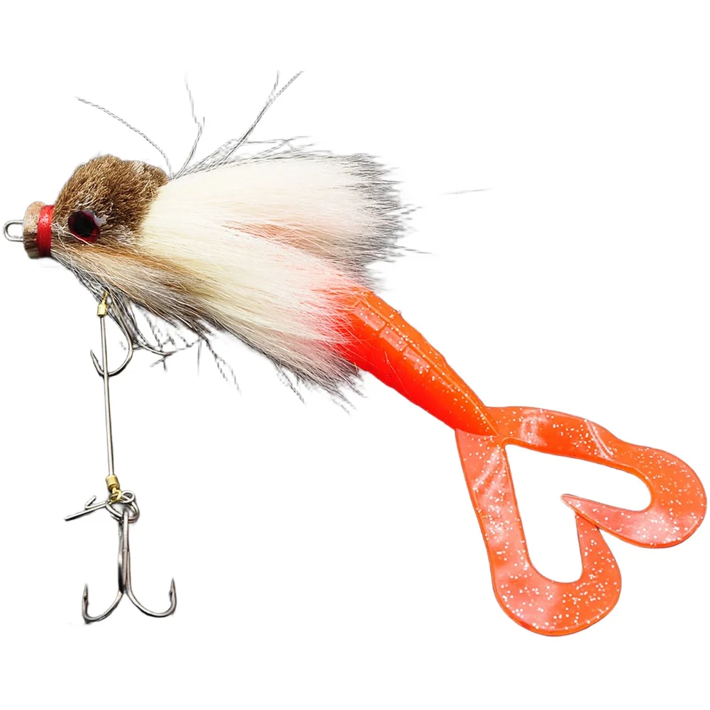 22cm Multi Jointed Swimbait 35g, Mouse Style Artificial Bait, Strong Tail Thump, Steel Double Hooks, For Bass Pike Snakehead
