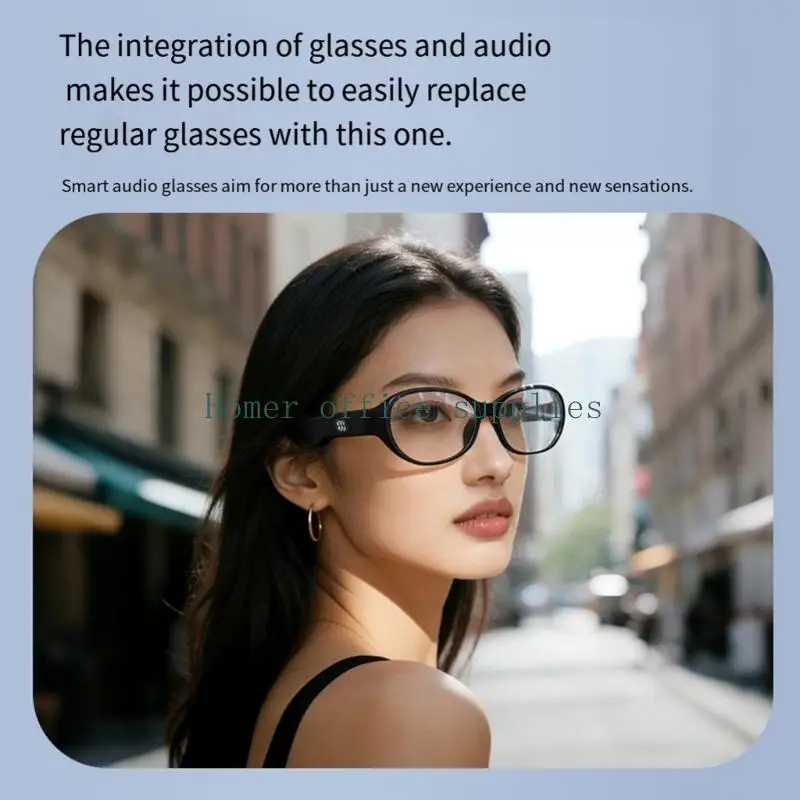 K43B Comfortable Wireless Bluetooth-Compatible Glasses With Fast Charging AI Voice Control And 12 Meter Stable Connection