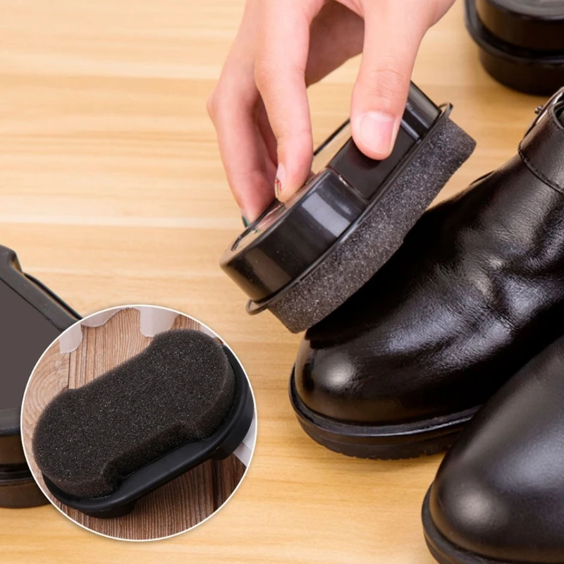 R1WA Quick Polish Shoes Cleaning Brush Liquid Cleaning Wax Leather Polishing Sponge