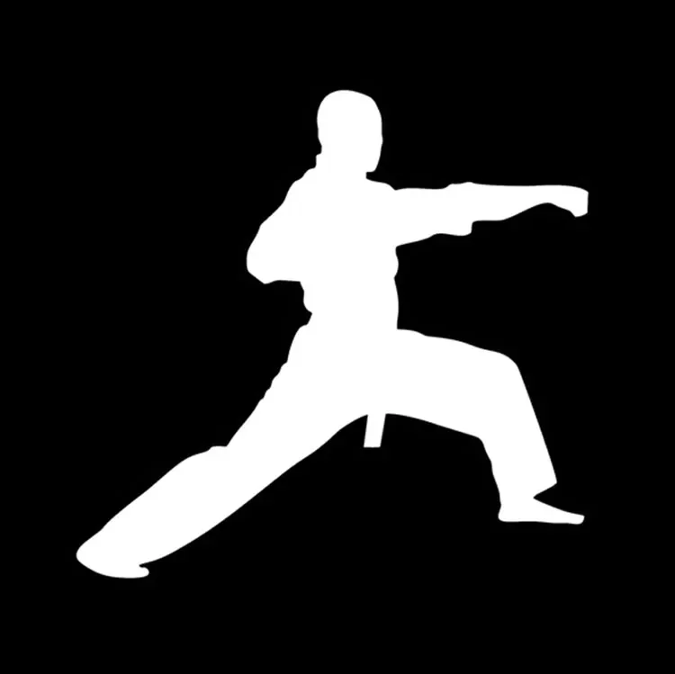 JPCT Karate Chinese Kung Fu Stickers for Waterproof PVC Stickers on Cars, Bumpers, and Windows 13cm x 12.5cm