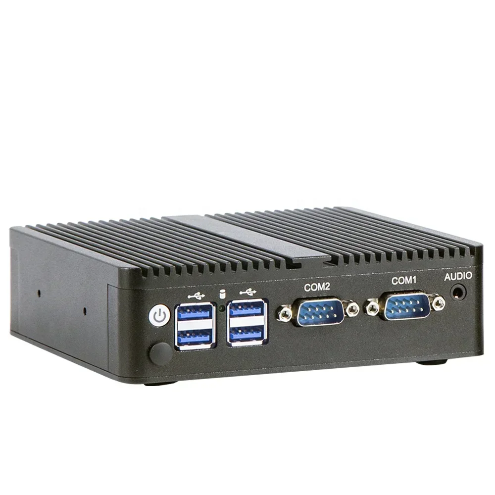 New Arrival 1HD-MI VGA DC12V 2LAN COM 6USB 136x126x38 Fanless Industrial Nano PC Box Mini PC J1900 Win10 RTS Factory