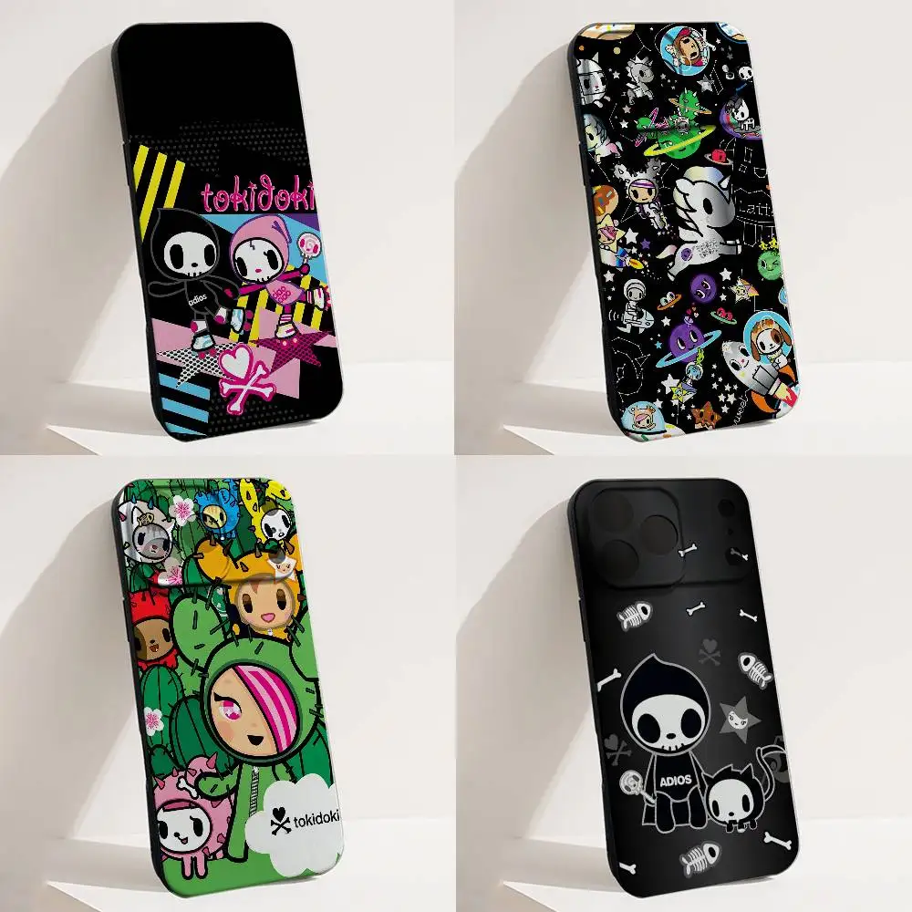 حافظة هاتف T-Tokidokis اليابانية على الموضة لهاتف iPhone 17,16,15,14,13,12,X,XS,8,7,Pro,Max,Plus,E,SE4,Air,Mini حافظة هاتف رفيعة
