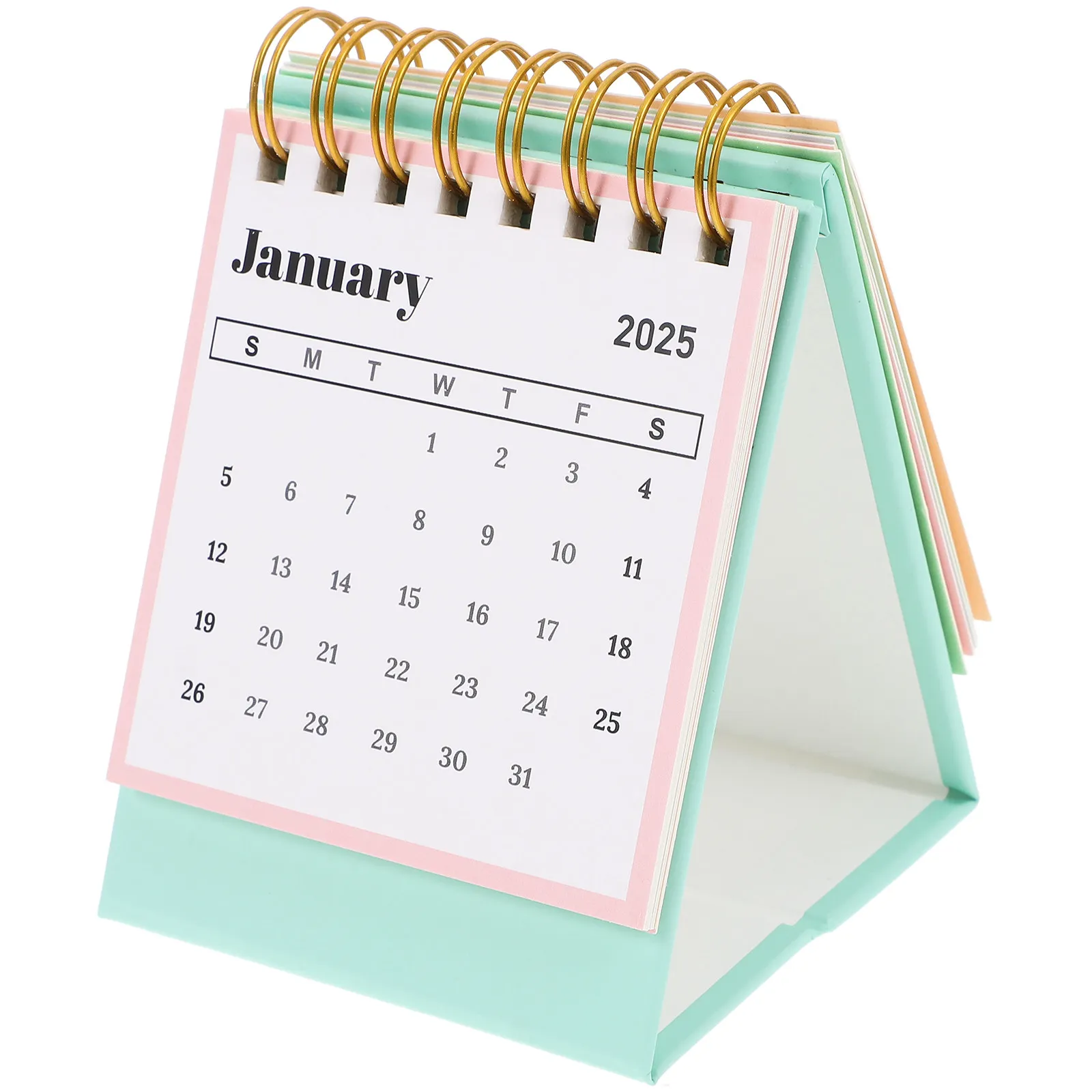 

Mini Simple Desk Calendar Elegant Minimalist Design Portable Pocket Size English Version Sturdy Paper Desktop Month Calendar
