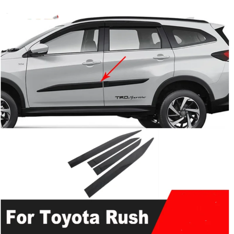 

For Toyota Rush 2019-2024 Carbon Fiber Door Side Line Strip Body Skirt Molding Trim Sticker Accessories Car Styling