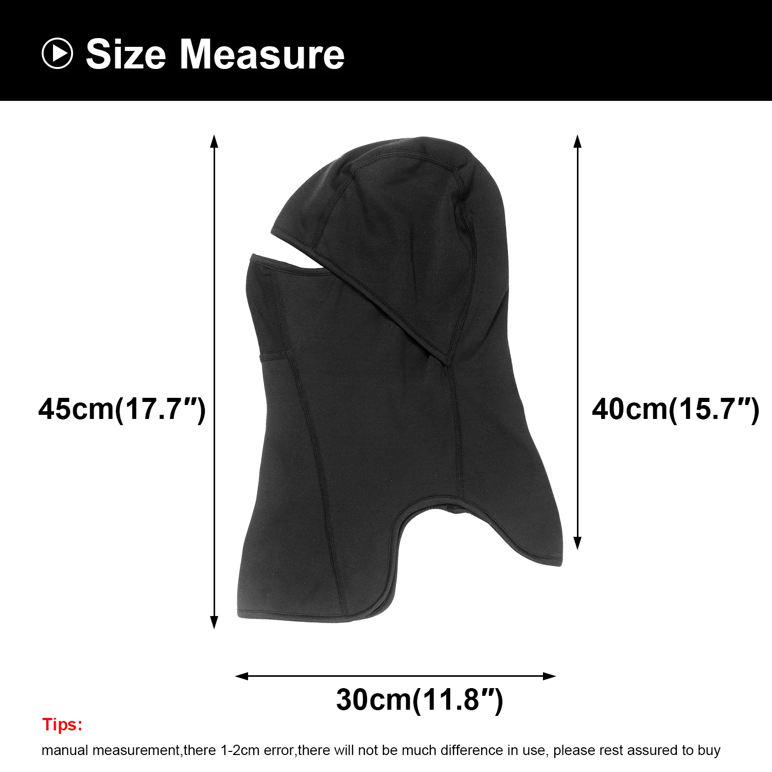 Winter Black Polar Fleece Balaclava Skiing Face Mask Cover Windproof Warmer Tactical Cap Beanies Bicycle Helmet Liner Hood Hat