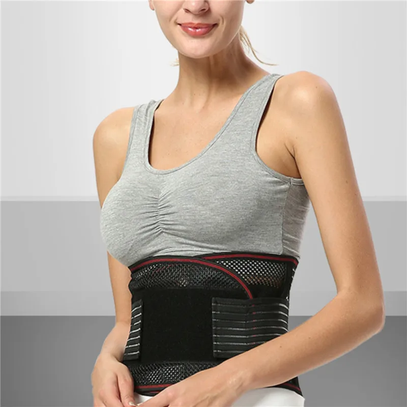 Verstellbarer Taillentrainer-Gürtel, Unisex, Rückenstütze, Wirbelsäulenstütze, Taillengürtel, orthopädisches, atmungsaktives Lendenkorsett, hohe Qualität – Detail 9