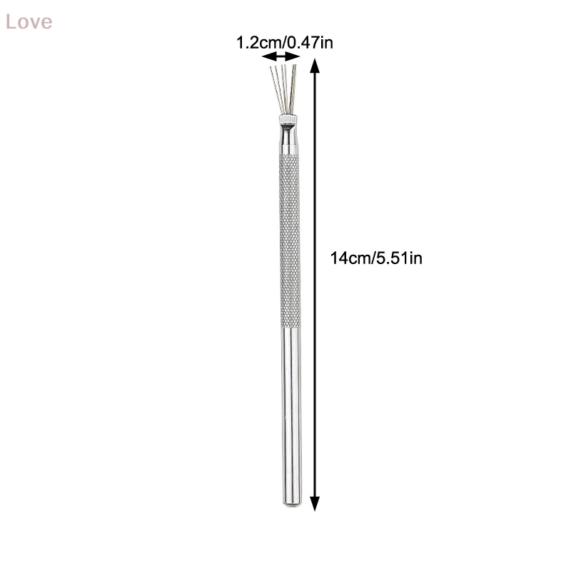 [L & P] متعددة الوظائف مسمار الفن خط اللوحة 7 دبوس القلم انحناء مقبض من الفولاذ المقاوم للصدأ مسمار الأشعة فوق البنفسجية هلام فرش رسم أدوات مانيكير