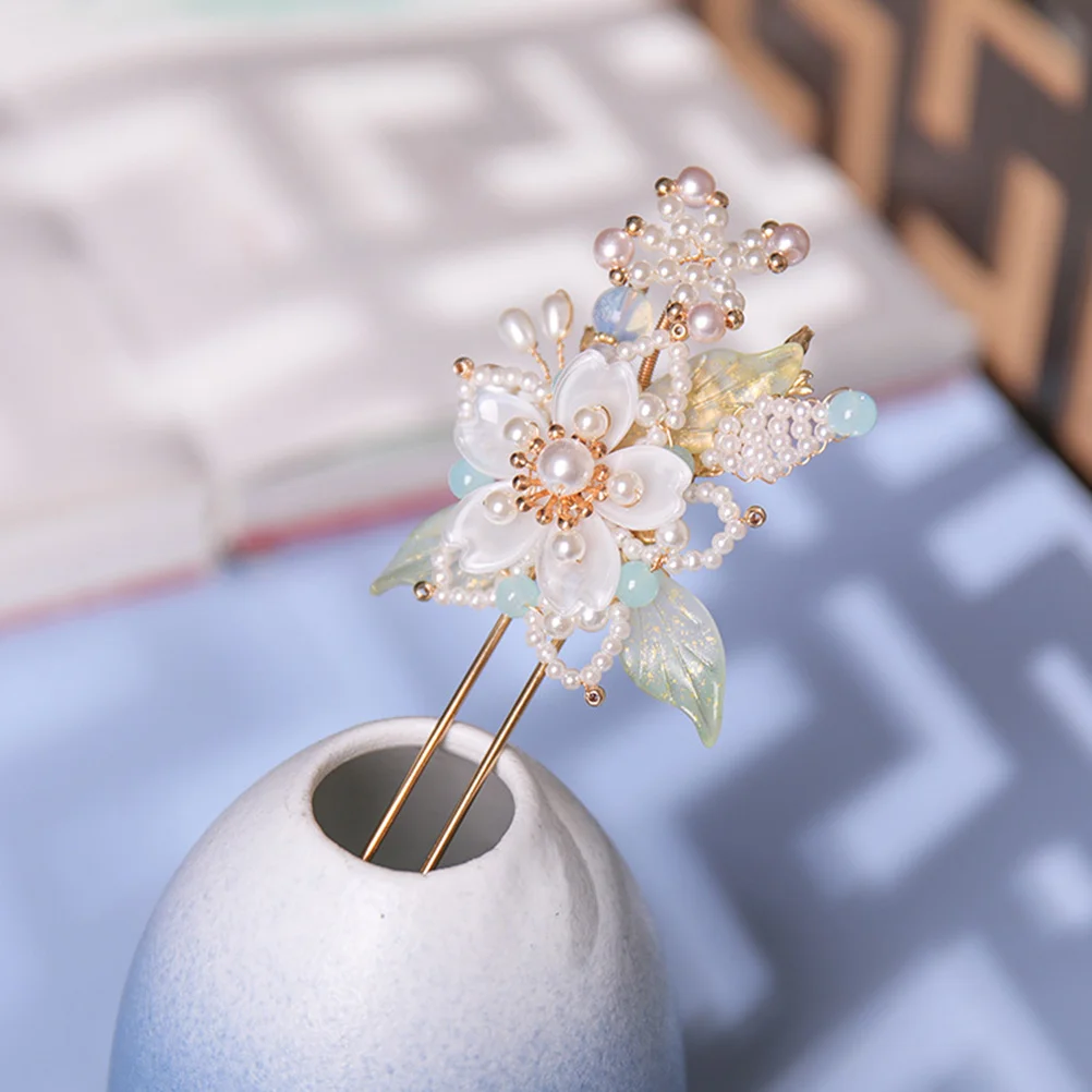 

Retro Alloy Stick Long Tassel Flower Decorative Pin Chinese Traditional Women Accessories For Wedding Prom Banquet Daily Wear