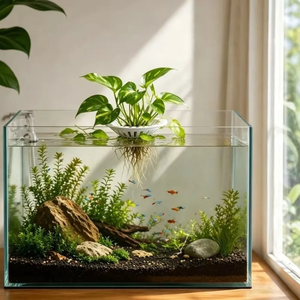 3D Printed Floating Colonization Basket Round Water Purification Soilless Cultivation Holder Universal Root Protection