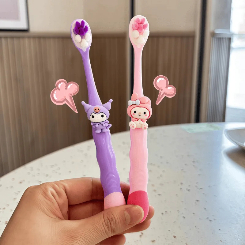 فرشاة أسنان سانريو كورومي للأطفال بلدي ميلودي كارتون لطيف أنيمي فرشاة ناعمة العناية بالأسنان هدية للأطفال بالجملة