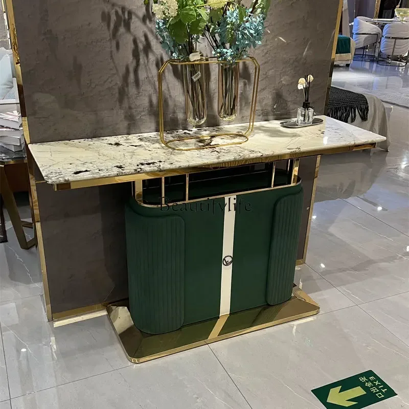 

02ld 14 Italian light luxury entrance table luxury entrance cabinet living room partition end view table