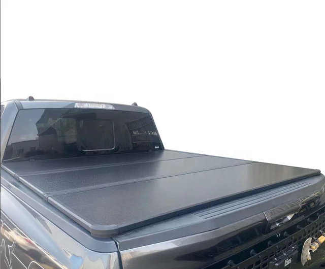 Customized Factory High quality Aluminum Hard Retractable Manual Electric Tri-fold Bed Tonneau Cover for ram ford hilux gmc