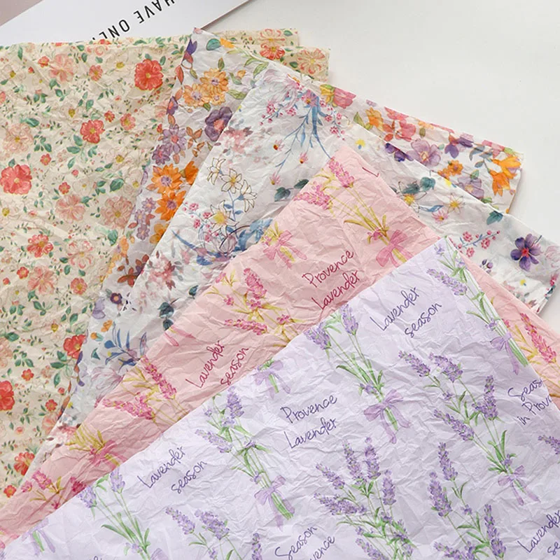 20sheet 50x70cm flower cute patern Paper Tissue papers flower bouquet gift package paper f birthday wedding valentines\'s day