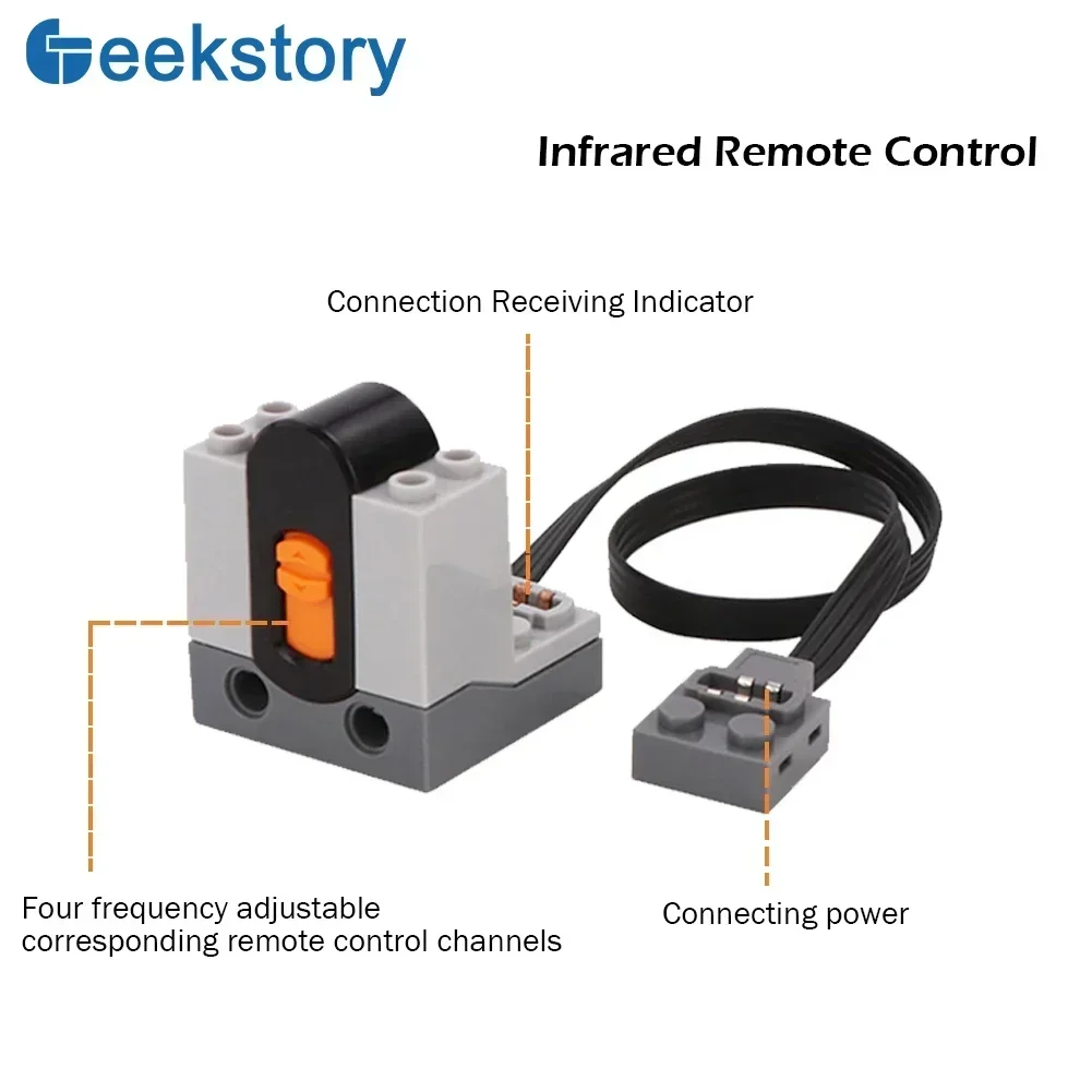 أجزاء وظائف الطاقة MOC التقنية مجموعة استقبال التحكم عن بعد بالأشعة تحت الحمراء 8879 8884 لعبة مكعبات البناء ليجيدز