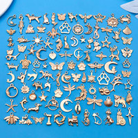 Mix 100pcs zinc alloy Animal Series fashion Charms Pendants jewelry necklace making DIY craft Halloween fashion accessories