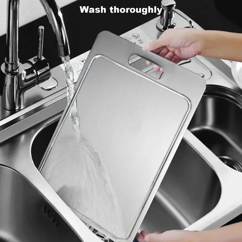 

Thickened Stainless Steel Cutting Board Antibacterial and Mildew-proof Household Cutting Board Kitchen Kneading Dough Board