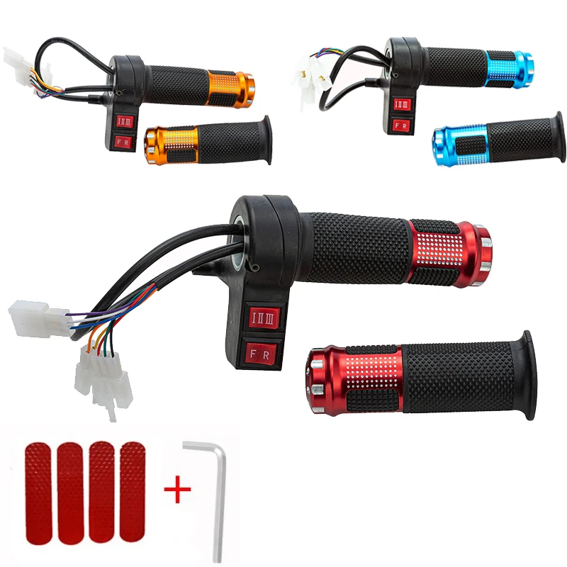 1 Pair 24V/36V/48V/64V/72V/96V electric bicycle throttle with 3 speed controller and forward reverse for ebike/scooter/tricycle