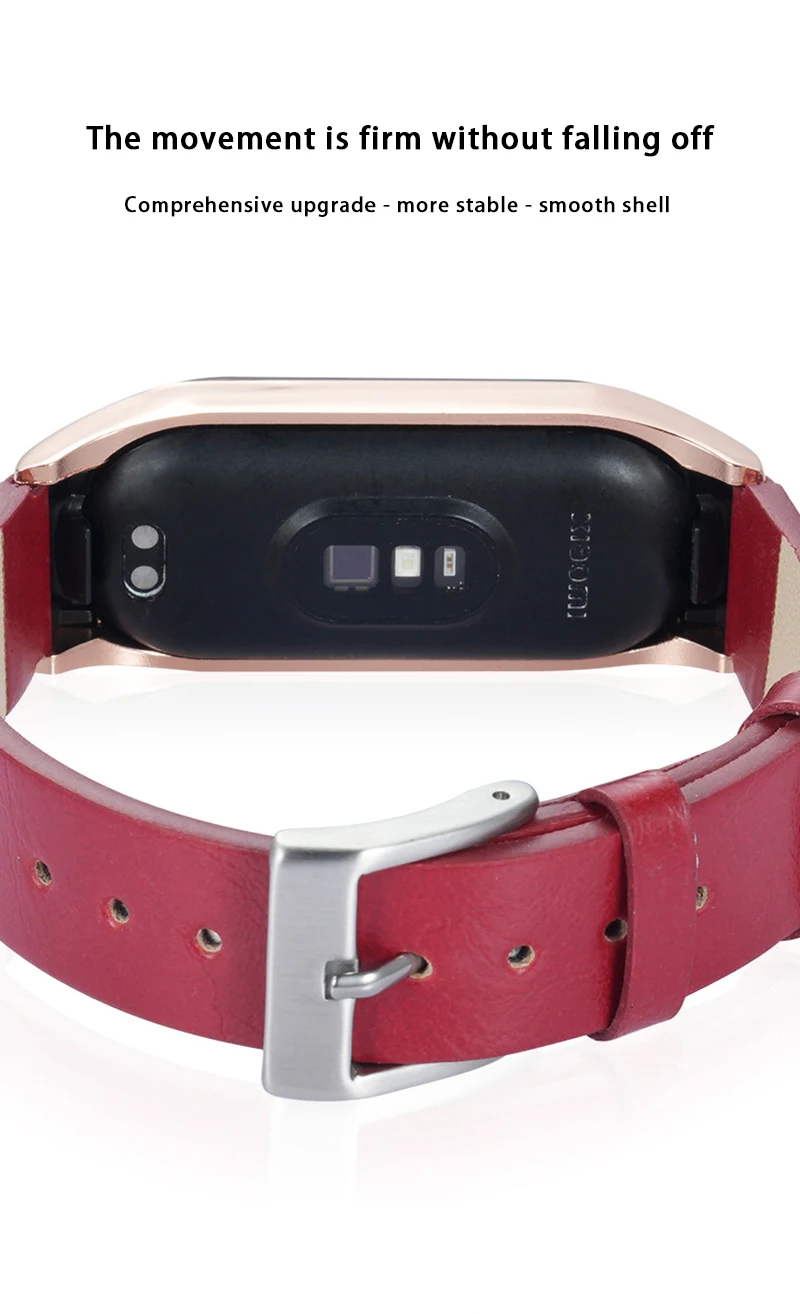 UTHAI for Mi Band 3 4 5 6 7metal watch Band Mi Band 6 watch Band 7 Anti-leather bracelet universal M02