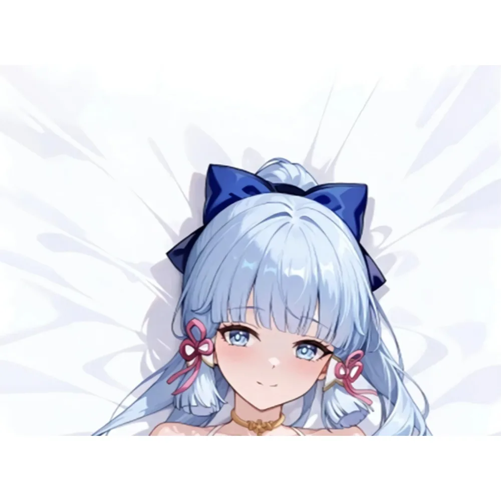 Dakimakura Pillowcase High‑Definition Dual‑Side Elegant Fantasy Game Anime Art Print Room Display For Kamisato Ayaka