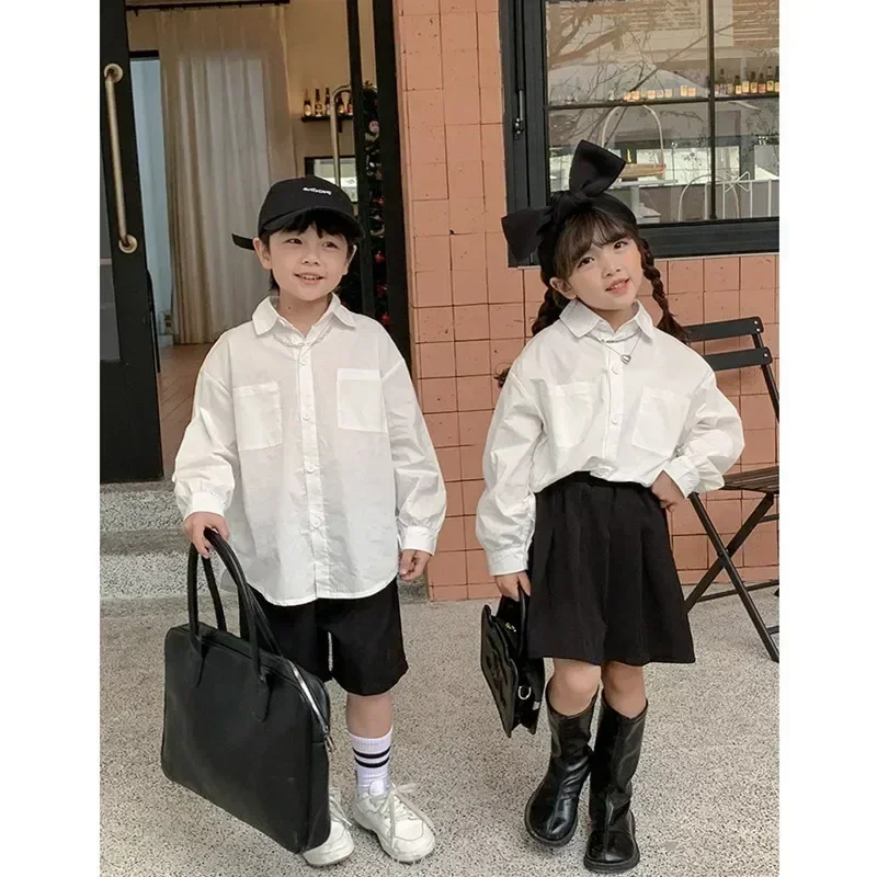 

Family Set To Mom Dad And Son Clothes Women Girl White Blouse SkirtsShorts Suit Mommy Daughter Outfits Clothing Men Boy Shirts
