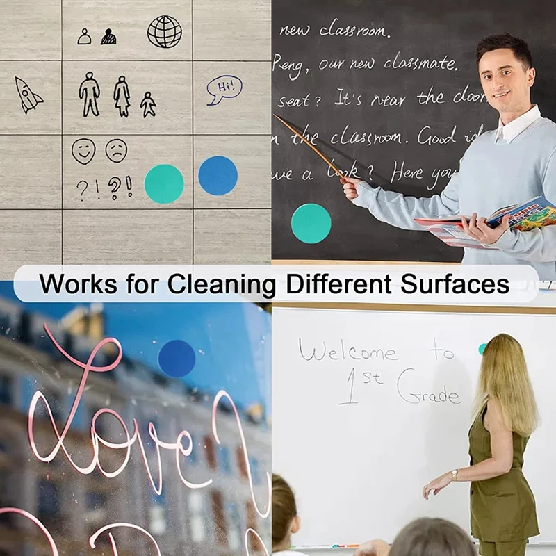 32 упаковки мини-ластиков для сухого стирания, магнитные ластики для досок, очистители для классной доски, сухие ластики, дворники (4 цвета, 2 х 2 дюйма)
