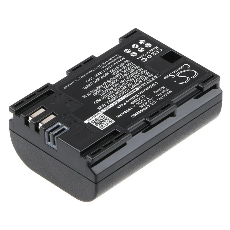 1600mAh 7.2V 11.52Wh Camera Li-ion Battery for Canon  LP-E6N LP-E6NH EOS 5DS EOSR6  EOS 7D,for Tether Tools Air Direct