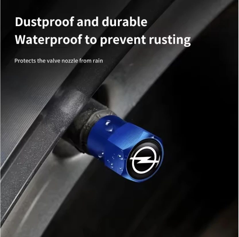 4Pcs/Set Emblem Car Wheel Tire Valve Stem Cap Dust Cover For Opel Astra j Insignia Astra g Corsa Zafira b Mokka Vivaro Meriva GT