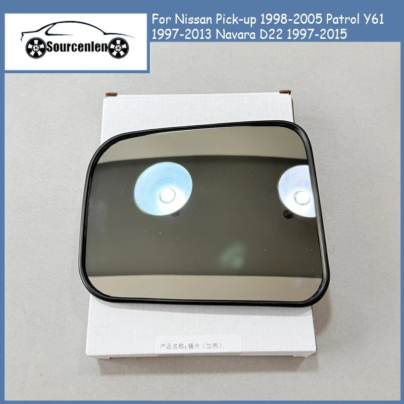 Car Heated Convex Door Mirror Glass For Nissan Pick-up 1998-2005 Patrol Y61 1997-2013 Navara D22 1997-2015