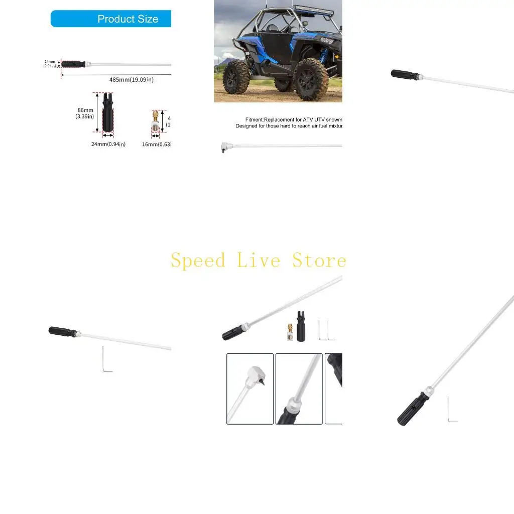 547C 90 Degree Carburetor Adjustment Tool 480mm Long For Motorcycle Slow Running And Air Mixture Tuning