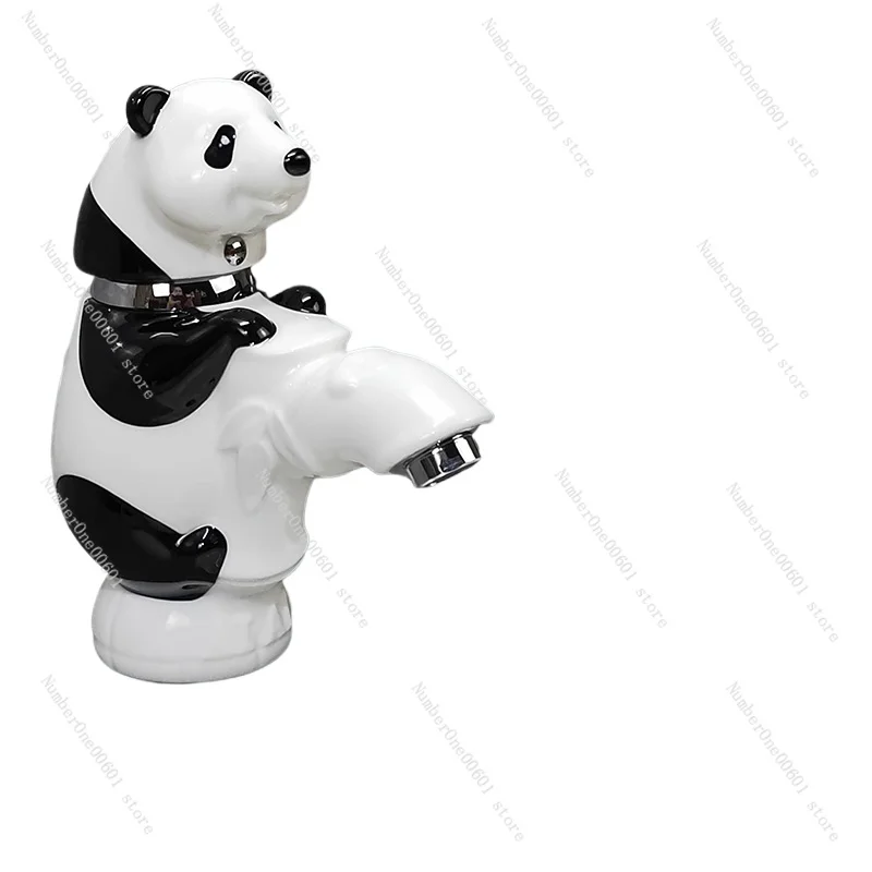 Children's Cartoon Cute Giant Panda Bathroom Washbasin, Kindergarten Sink, Washbasin, Hot and Cold Ceramic Faucet