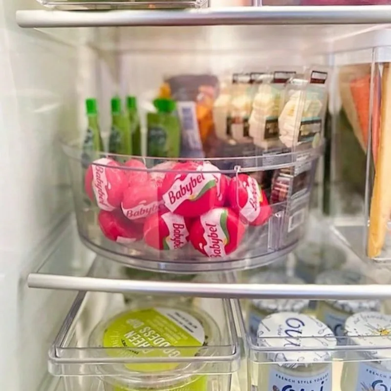 قرص دوار بلاستيكي مقاس 11 بوصة: منظم مخزن وخزانة شفاف. مثالية للاستخدام في المخزن أو الخزانة أو الثلاجة