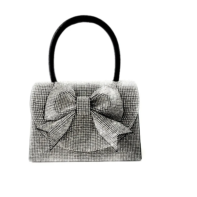 Bolso ligero de lujo con diamantes de imitación, ideal para damas de honor con vestidos de novia en cenas. Un bolso de mano con elección glamorosa