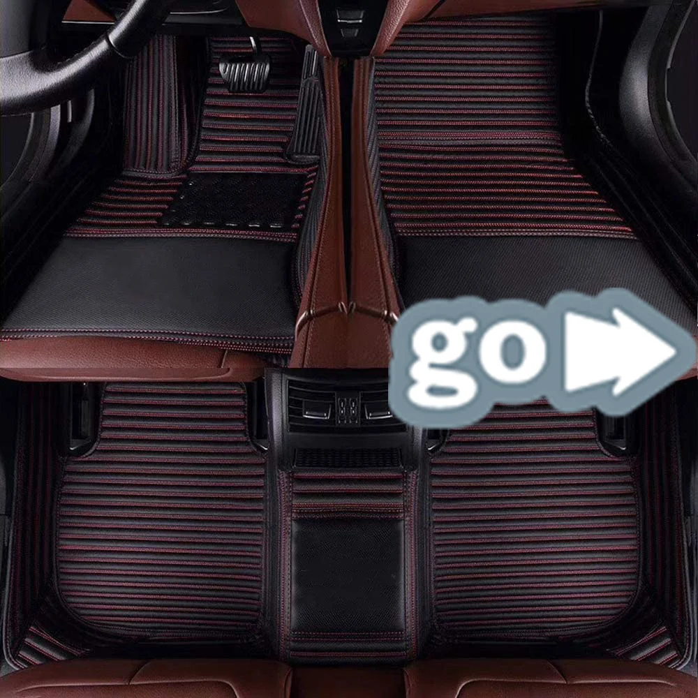 3D leather Waterproof Custom Car Floor Mats For Toyota Highlander Kluger Auto Carpets Coche Accessorie Floor Liners